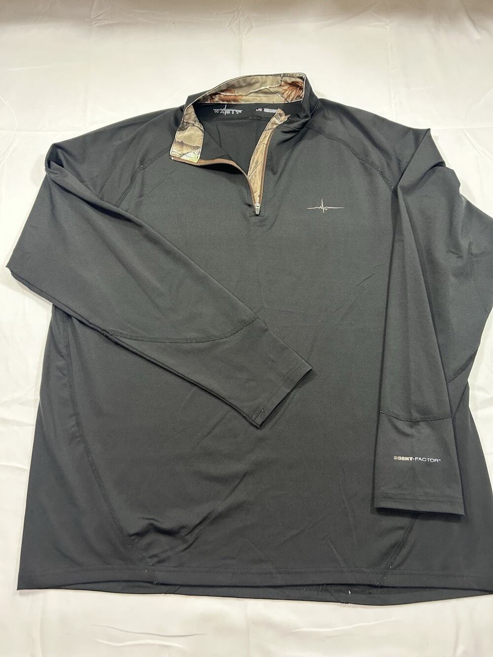 Habit Performance Layer Scent Factor 1/4 Zip Mens Size Large Black